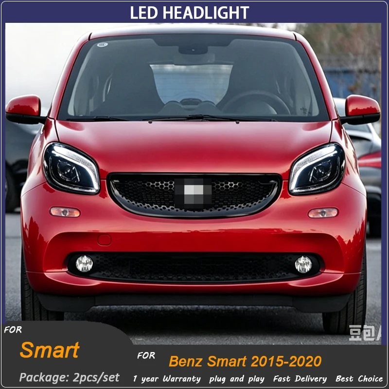 Car Styling Head Lamp for Benz Smart Headlights 2015-2020 Smart W453 LED Headlight LED DRL Hid Bi Xenon Auto Accessories
