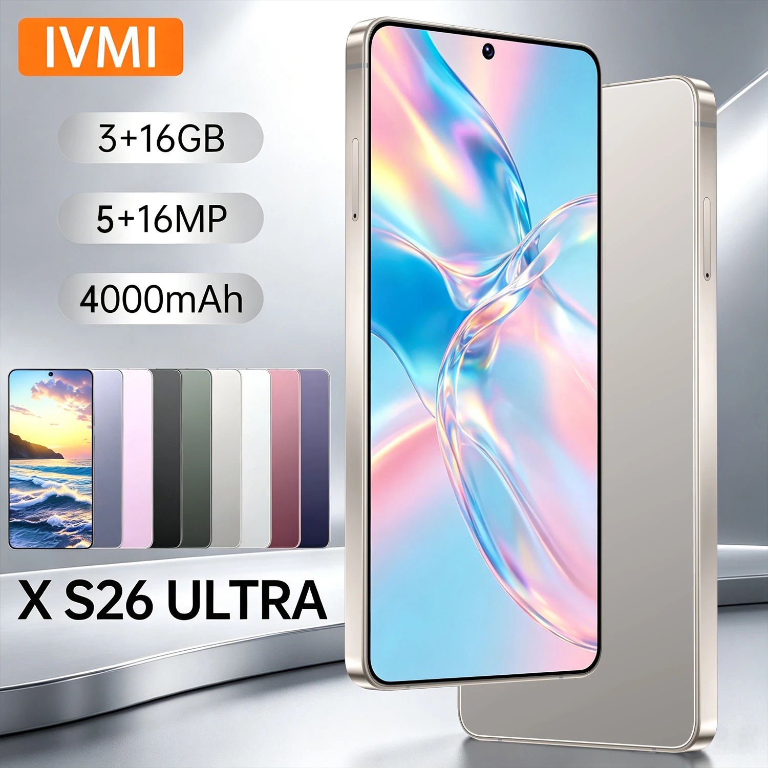 IVMI X S26 Ultra Global Version 4G Smartphone Unlocked Dual SIM 6.9 Inch 3GB+16GB Android10 Budget Cell Phone Google Play