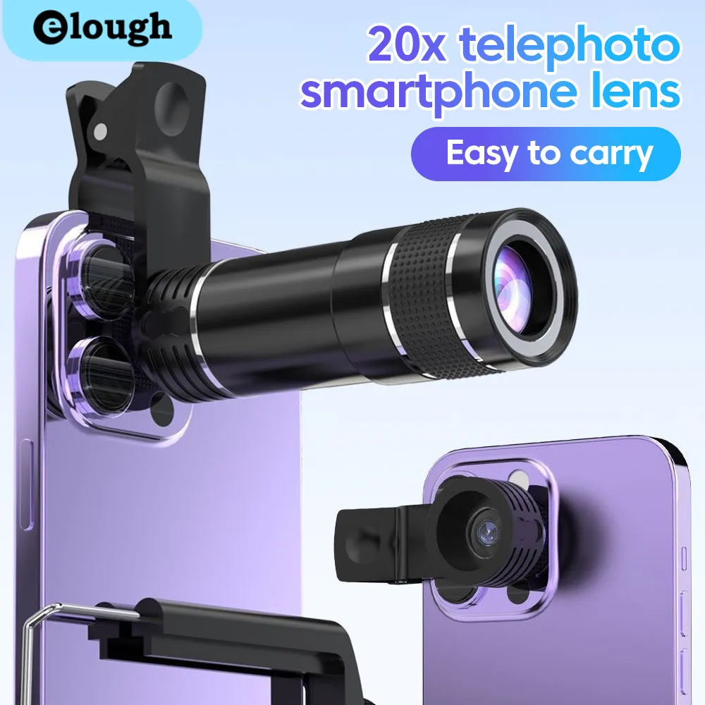 20X Telescope Zoom lens Monocular HD Mobile Phone camera Lens telephoto for iPhone Samsung Smartphones Photography Concert