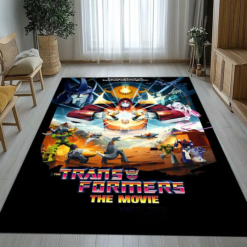 Classic T-Transformers Cartoon Living Room Non-Slip Area Rug Soft Carpet for Bedroom  Playroom Sofa,Home Decor Doormat Gift