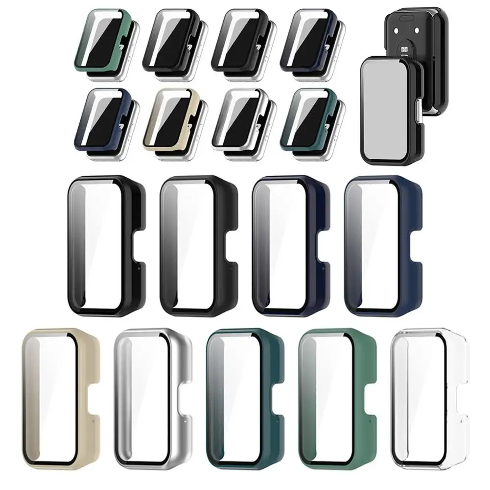 Tempered Glass For Bracelet Fit3 Samrt Watch Strap Full Coverage Bumper Protective Cover Screen Protect Y0z3