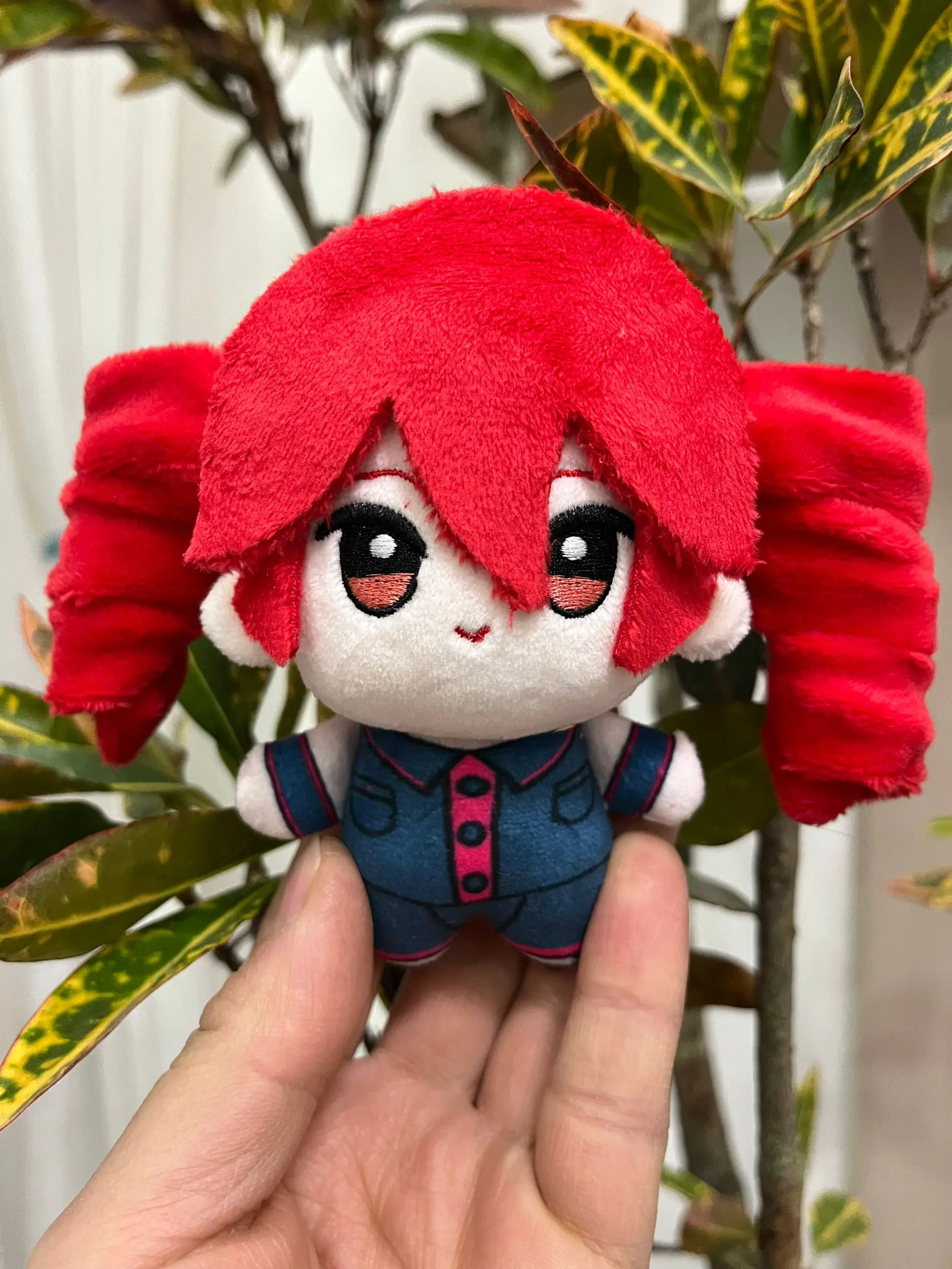 NEW Kasane Teto Cosplay Anime Cute Plait Body Cotton Padding 10CM Plush Doll Pendant Backpack Keychain Plushie Christmas Gift