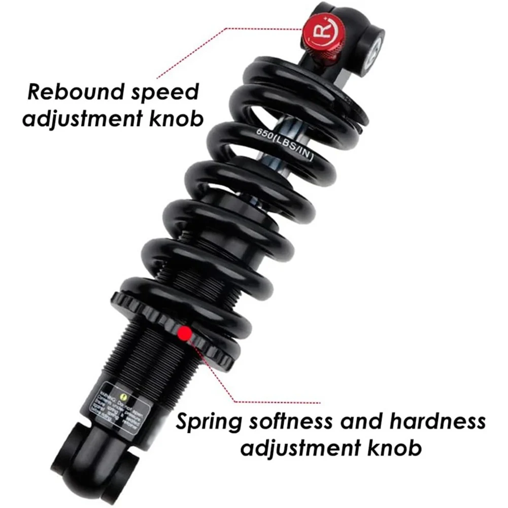 Bicycles Shock Absorber 125/150/165/190mm Alloy Hydraulic Spring Shock Absorber With Screw Stability And Damping Protection