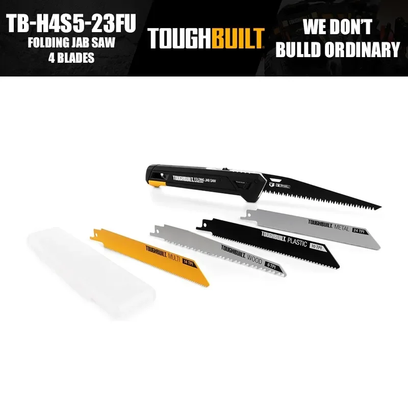 ToughBuilt TB-H4S5-23FU Folding Jab Saw + 4 Blades Hand Tools Accessories