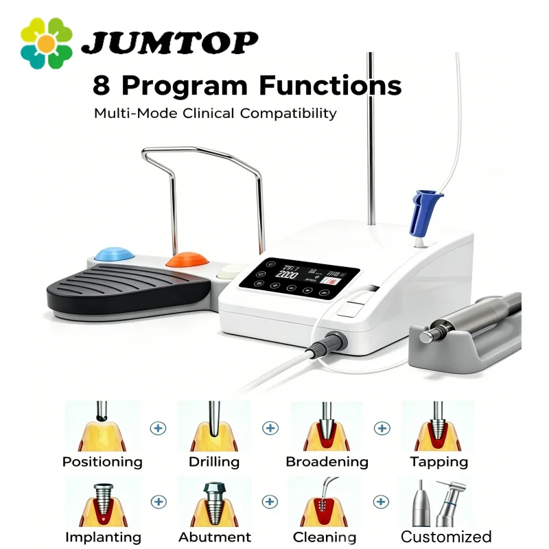 JUMTOP Dental Mini Implant Motor Build in Electric Motor and Piezo Bone Surgery Unit