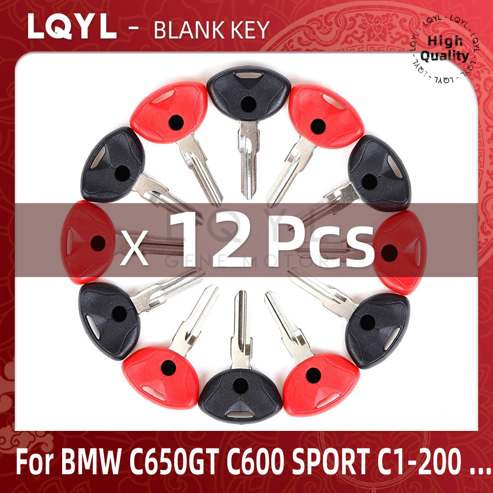 

12Pcs Blank Key Motorcycle Replace Uncut Keys For BMW C650GT C600 SPORT C1-200 C1 C650 GT C 600 650