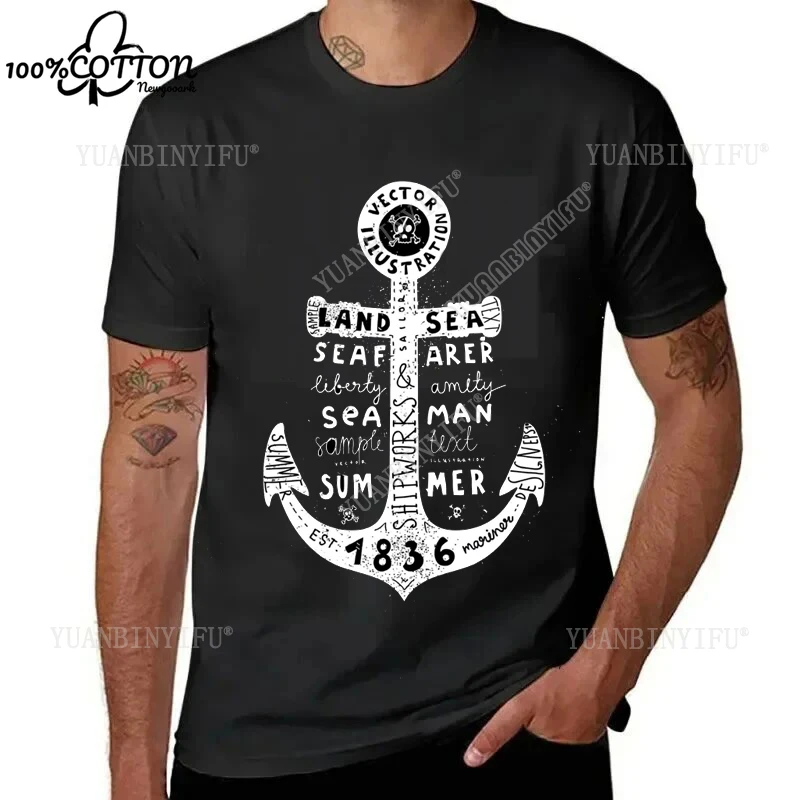 

Casual Refuse To Sink T Shirt Marine Sea Boat Anchor Printed Gift T Shirt Cotton Te for Unisex Shirt Fashion Loose Harajuku