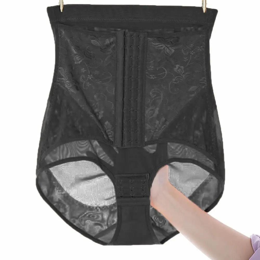 Послеродовые корректирующие трусы с кружевным цветком и высокой талией, корректирующее белье, трусы с пряжкой для подтяжки ягодиц, трусы для сокращения живота