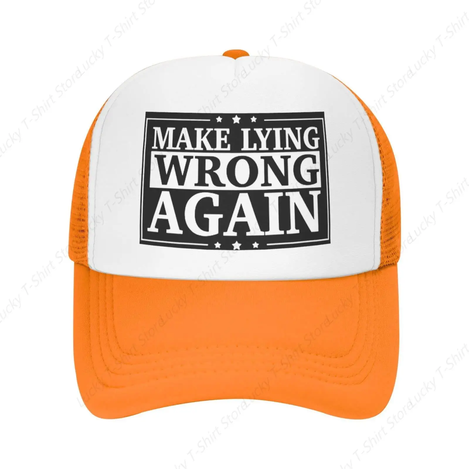 Vintage Baseball Cap for Men Women Make Lying Wrong Again Trucker Hat Adjustable Sports Mesh Hats for Casual Outdoor GYM Caps