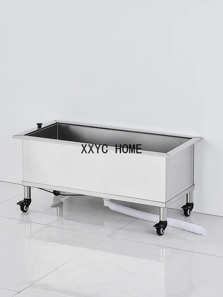 Stainless Steel Dog Washing Pool Dog Bath Pool Pet Beauty Table Dog's Daily Necessities Dog Washing Pool Bathtub