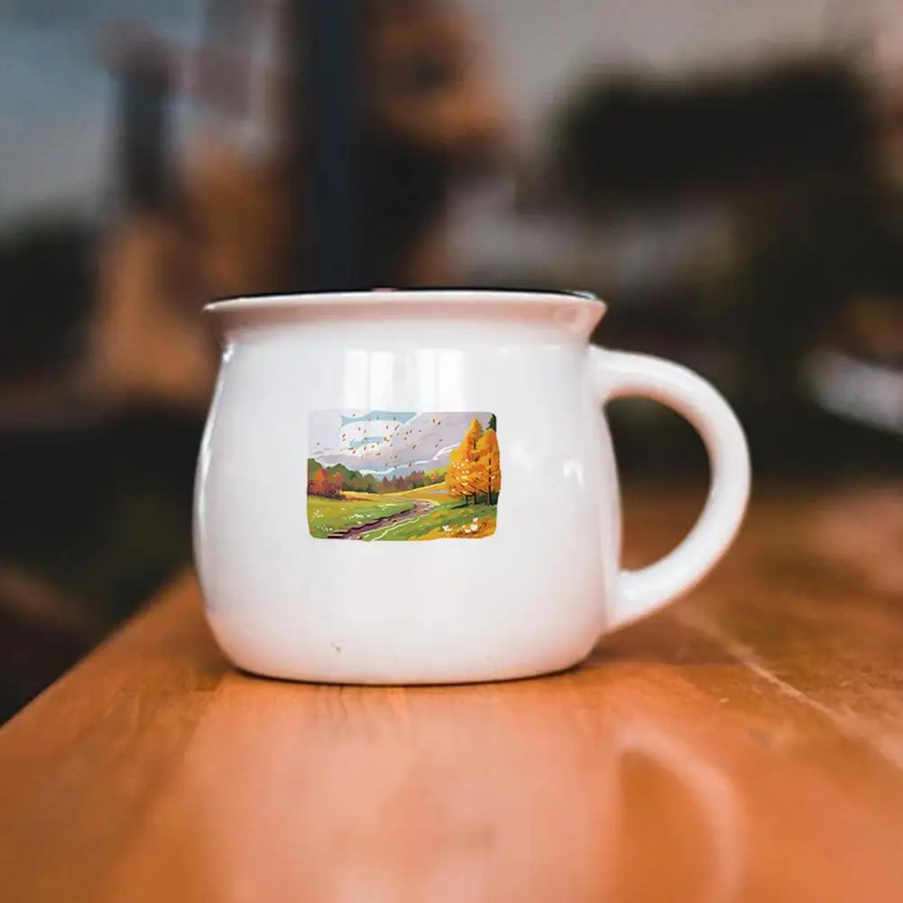 ชุดสติกเกอร์สติ๊กเกอร์ pvc สี่ฤดูกาลที่ทนทานสำหรับโทรศัพท์ DIY สมุดปิดภาพแล็ปท็อป8แผ่น