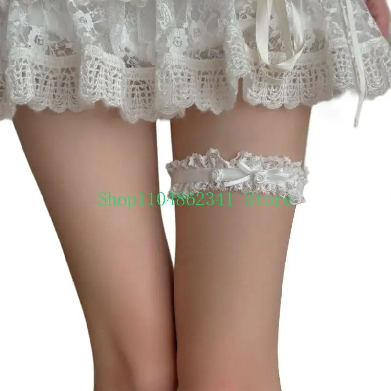 652f-ユニークなロゼットボウローズレッグジュエリーハロウィーンやステージショーに最適