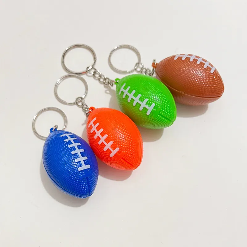 Novelty Gift Rugby Keychain Creative Sports Keyring Car Accessories Birthday Party Gifts Present Key Ring Pendant1PC