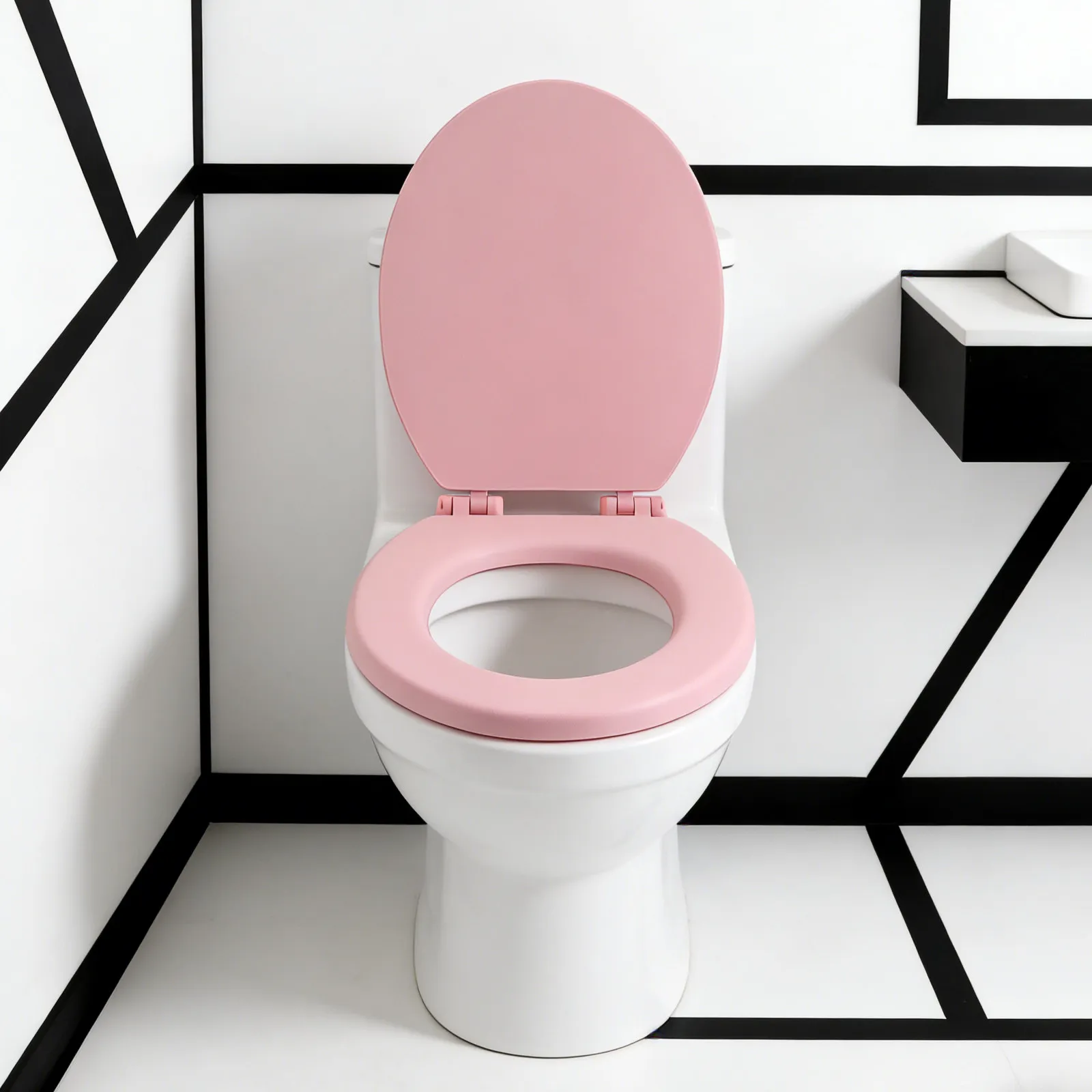 Silent Foam Soft Padded Toilet Seat Cushion Quiet Slow Close Round V Shape Comfortable Bathroom Toilet Seat Upgrade Household
