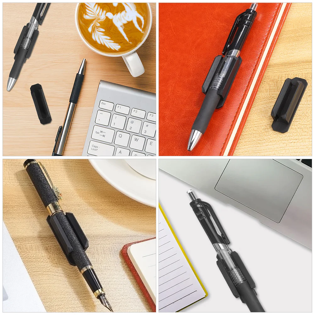 6 stuks siliconen pennenhouder clips zelfklevende bureau-organizer draagbare langdurige voor klaslokaal kantoor pennenhouder clip