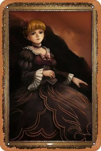 Umineko When They Cry - Beatrice Portrait Framed Art Print Retro Metal Tin Sign