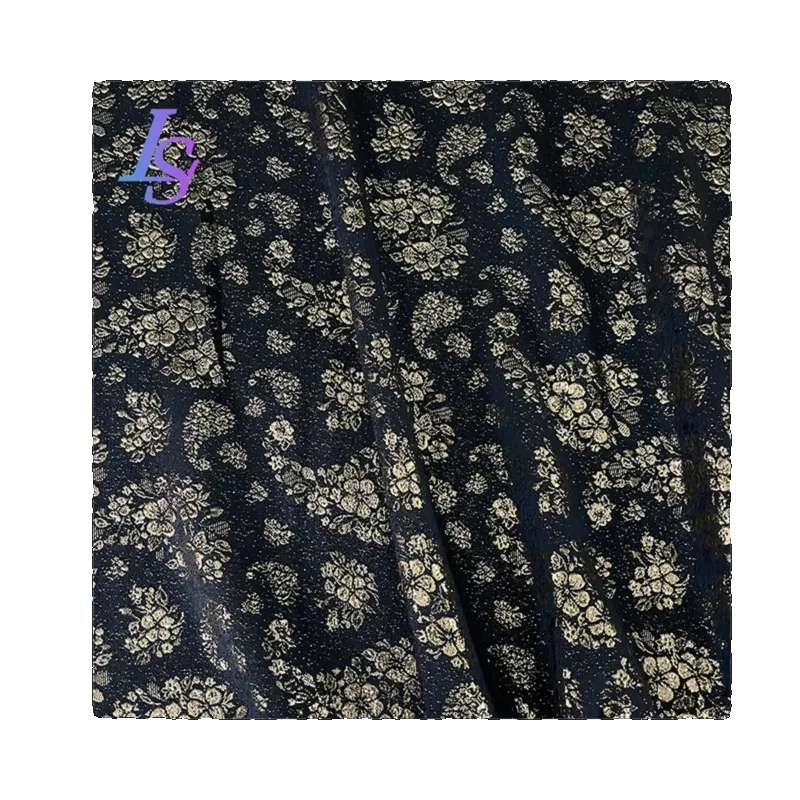 Bright Silk Jacquard Fabric Vintage Cheongsam Dress Clothing Designer Cloth Diy Polyester Material Apparel Sewing Meters