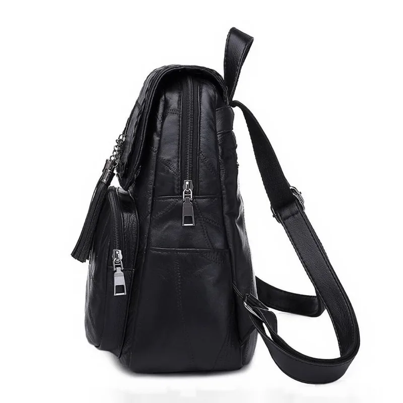 Женский рюкзак на молнии, дорожный рюкзак из мягкой искусственной кожи, сумка на плечо, Студенческая сумка, дорожная Повседневная сумка