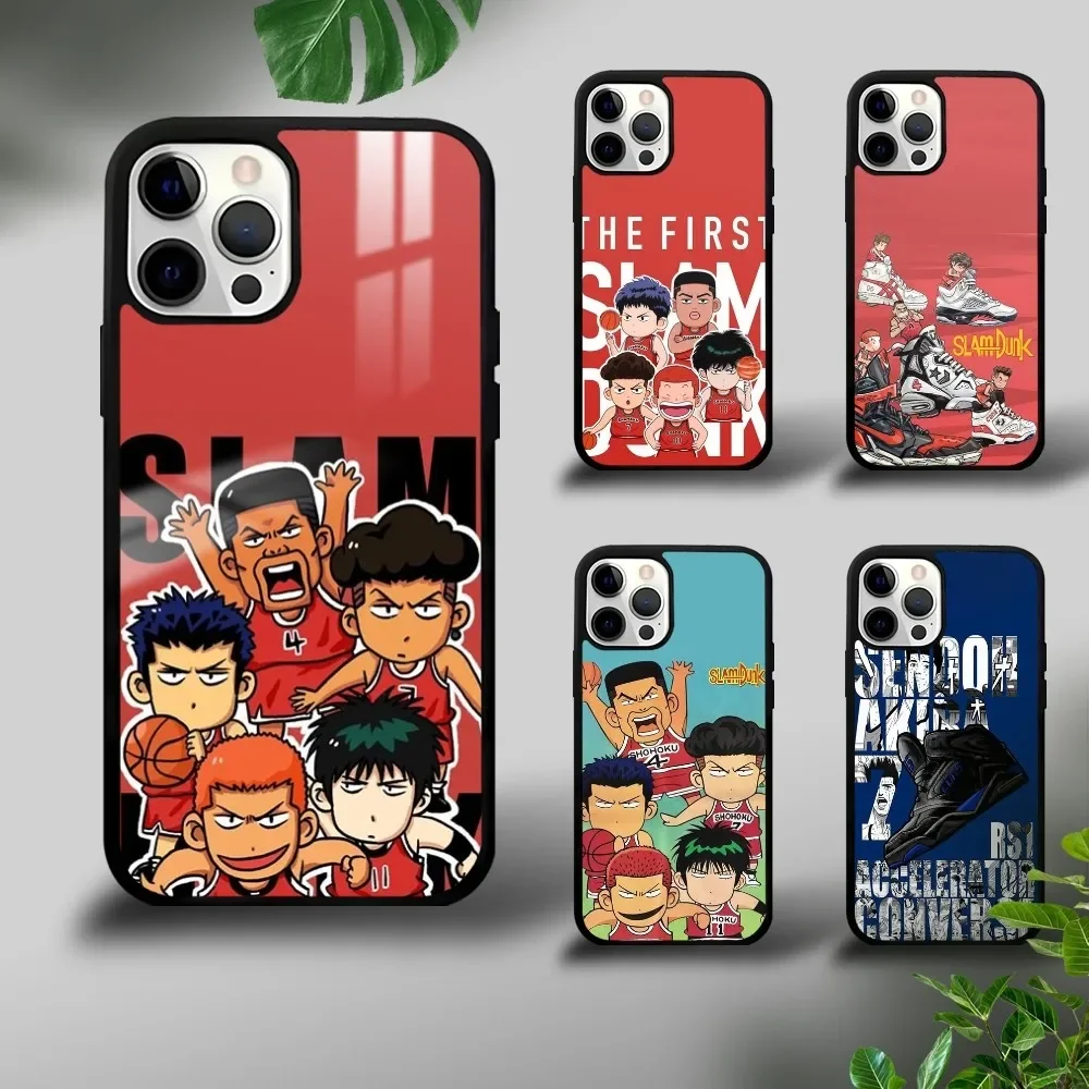 Anime S-Slam D-Dunk Phone Case For iPhone 16 15 14 13 12 11 Pro Xs Max Mini Plus Celulares Hard Funda