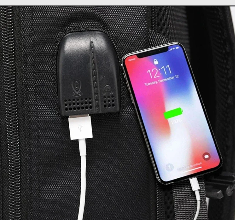 50L Großer Reiserucksack für Herren mit Separatem Schuhfach, Business-Tasche, Outdoor-Sport, Wasserdichter Schwarzer Aufbewahrungsrucksack – Detail 11