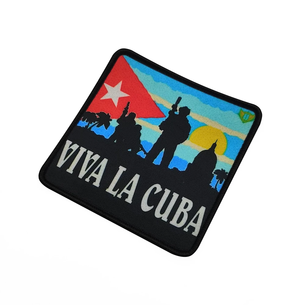 Cuba Flag Printed Patch Hook and Loop Badge Cuban National Symbol Patch for Backpack Vest Hat Clothing DIY Decor