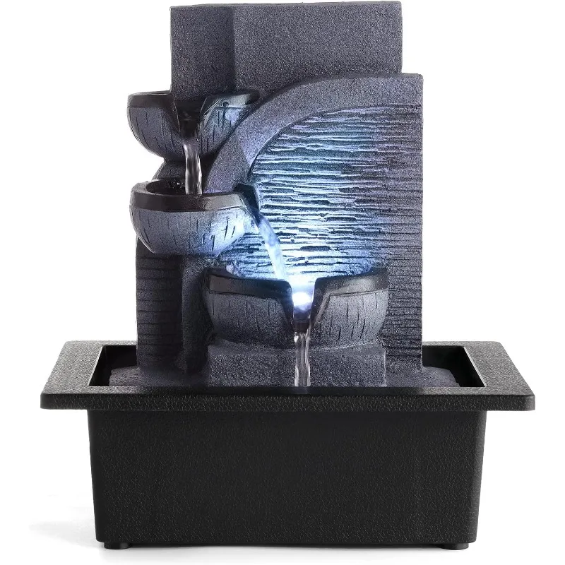 

Tabletop Fountain Waterfall Fountain Indoor Fountains Relaxation Water Feature Feng Shui Zen Meditation Desktop Fountain