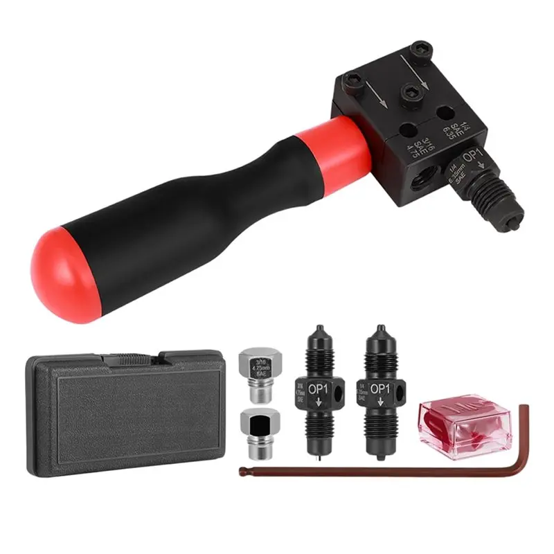 

Набор для развальцовки тормозных трубок 3/16 дюйма, никель-медный, 7 предметов, для развальцовки медных, алюминиевых и никель-медных трубок 3/16 дюйма