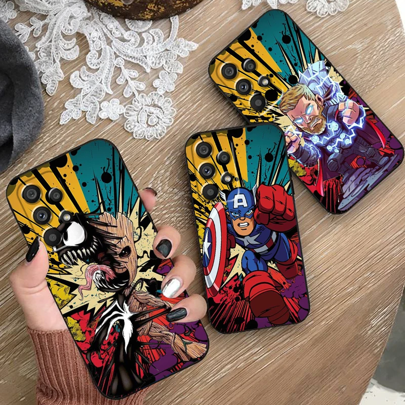 

Marvel Anime Cartoon Cool For Samsung Note 20 10 Ultra Plus A31 A14 A12 A70 A34 A25 A04 A05 A15 A24 5G Black Soft Phone Case