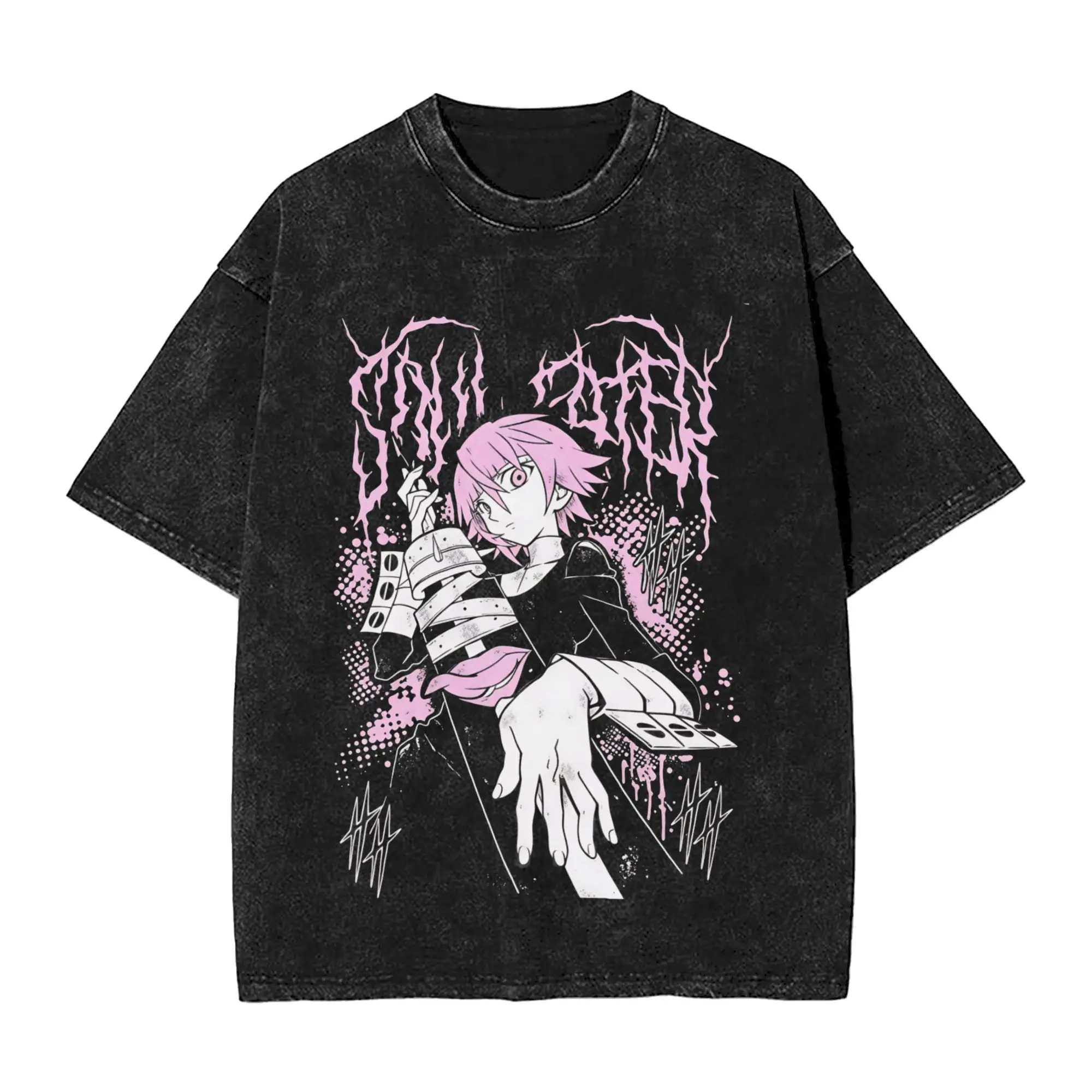 Souls Eaters Maka Albarn T-Shirt  Simple T-Shirts Short-Sleeved Vintage Tops Summer Cotton Breathable Oversized Tees