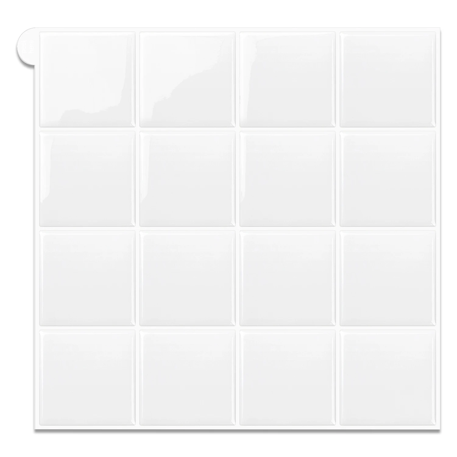 10pcs Peel and Stick Tiles Home Wall DIY Vinyl Wallpaper Modern Style Wall Stickers Durable Pet Material Tile Decals