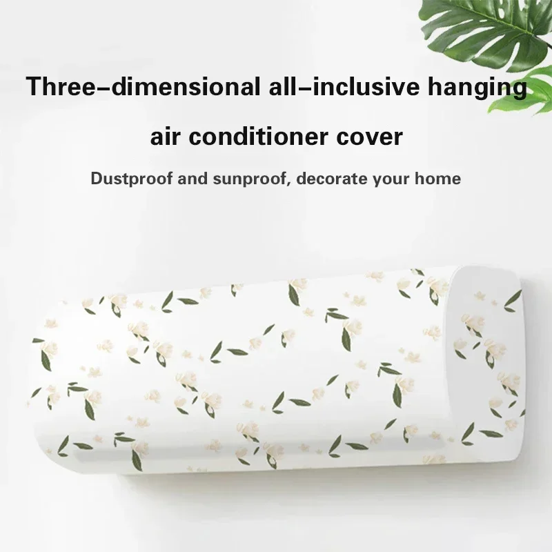 1Pc Random Color Air Conditioner Dust Cover | Universal Minimalist Creative Cartoon Washable Fan Cover Air Conditioner Cover