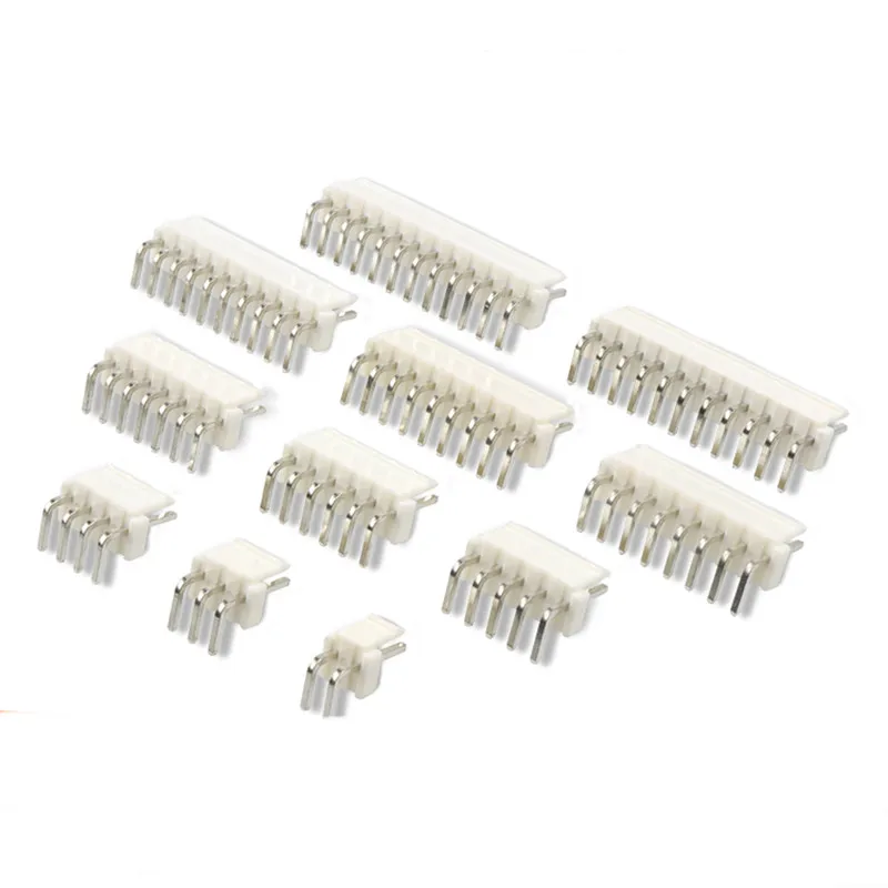 20Pcs VH3.96 Curved Needle Right Angle 90Degree Pin Header 2P 3P 4P 5P 6P 7P 8Pin Connector 3.96mm Wafer Wire To Board Connector