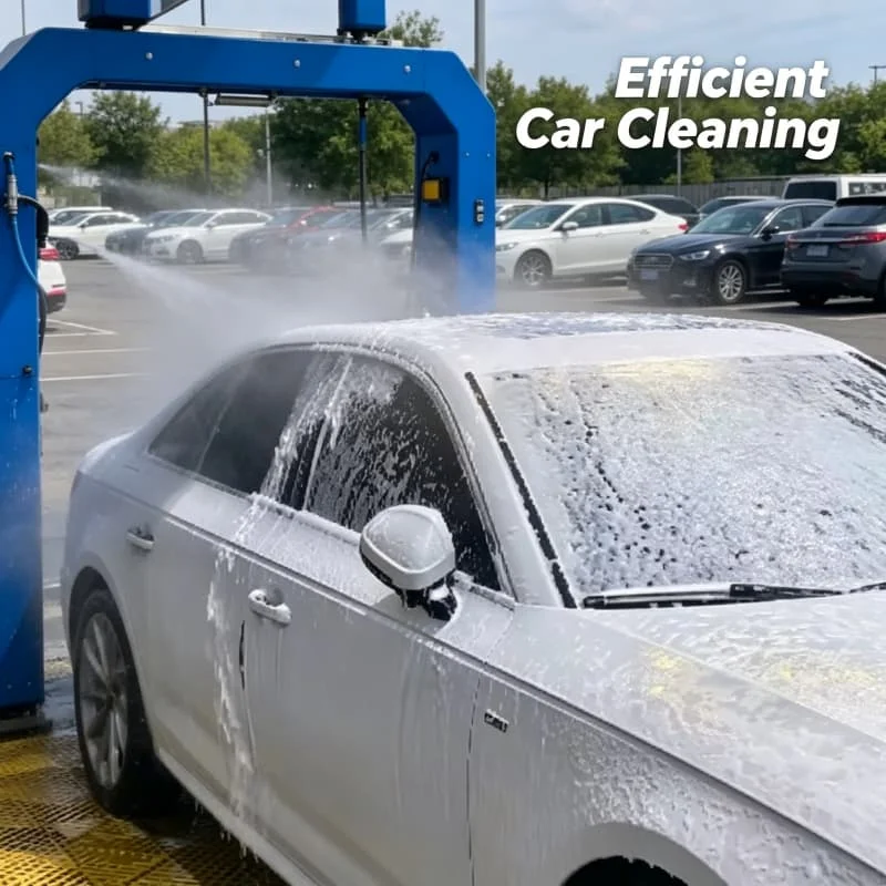 360 Degree Heavy Duty Touchless Car Wash Machine Stainless Steel 304 Grade Body Anti Corrosion Galvanized Frame Customized