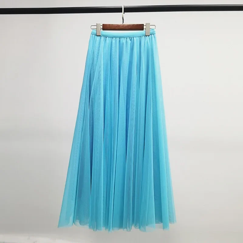 التنانير الصلبة للنساء 46 لونًا ملابس صيفية شبكية فضفاضة وبسيطة أنيقة تناسب جميع الأعمار أزياء العطلات غير الرسمية المشهورة