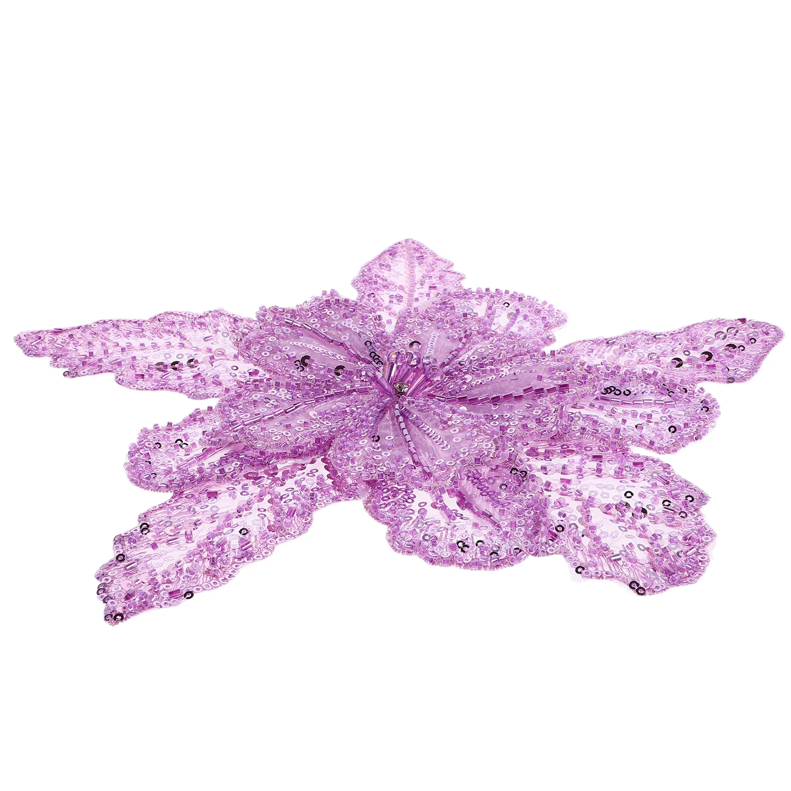 

Multilayer Sequin Beaded Lace Applique Embroidered Corsage For Wedding Dress Bridal Gown Decoration Fabric Accessory Craft