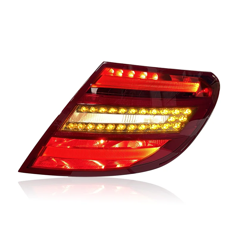 full LED dynamic taillamp taillight for Mercedes benz W204 C Class C180 C200 C260 C63 2009-2013 assembly tail light tail lamp