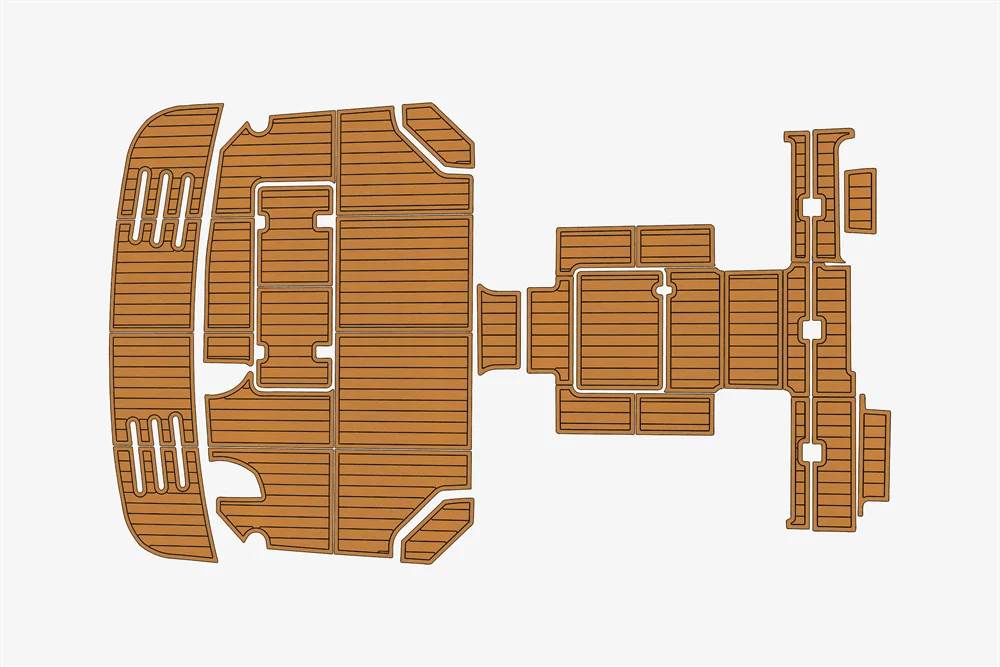 Eva foam Fuax teak seadek marine floor For 2008-2009 Luhrs 31 Open Cockpit Swim Platform 1/4