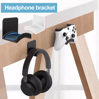 Universal Headphone Stand Adhesive Headset Hanger Headphone Holder for Easy Damage-Free Wall Desk Or PC Mounting