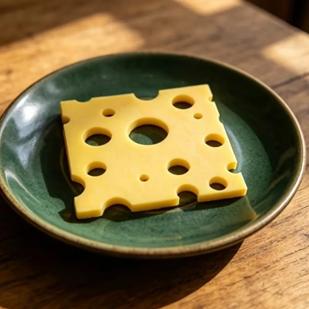 Creativity Heat-Resistant Cheese Coasters 3D Printed Washable Coffee Mug Pad Desktop Decoration Non-Slip Tea Cup Pad Bar