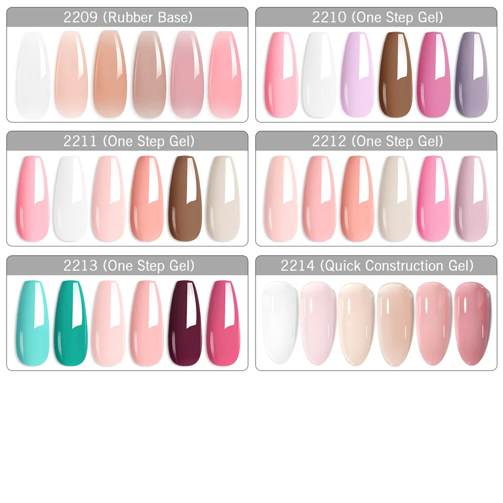 6 Stück Venalisa Gel-Nagellack TPO-frei HEMA-frei Farbiger Lack Gummi-Basis Jelly Pink Natürliche Farbserie Nude-Kollektion Gel – Detail 9