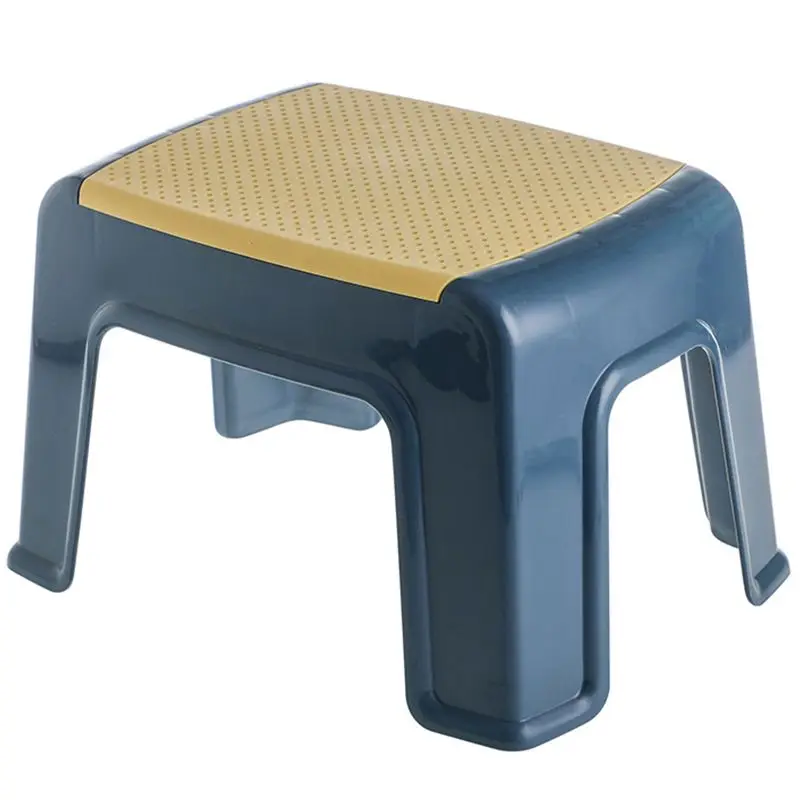 1Pc Children Bath Stools With Anti-slip Pads, Coffee Table Low Footstool Household Furniture Change Shoes Stool Kids Footrest