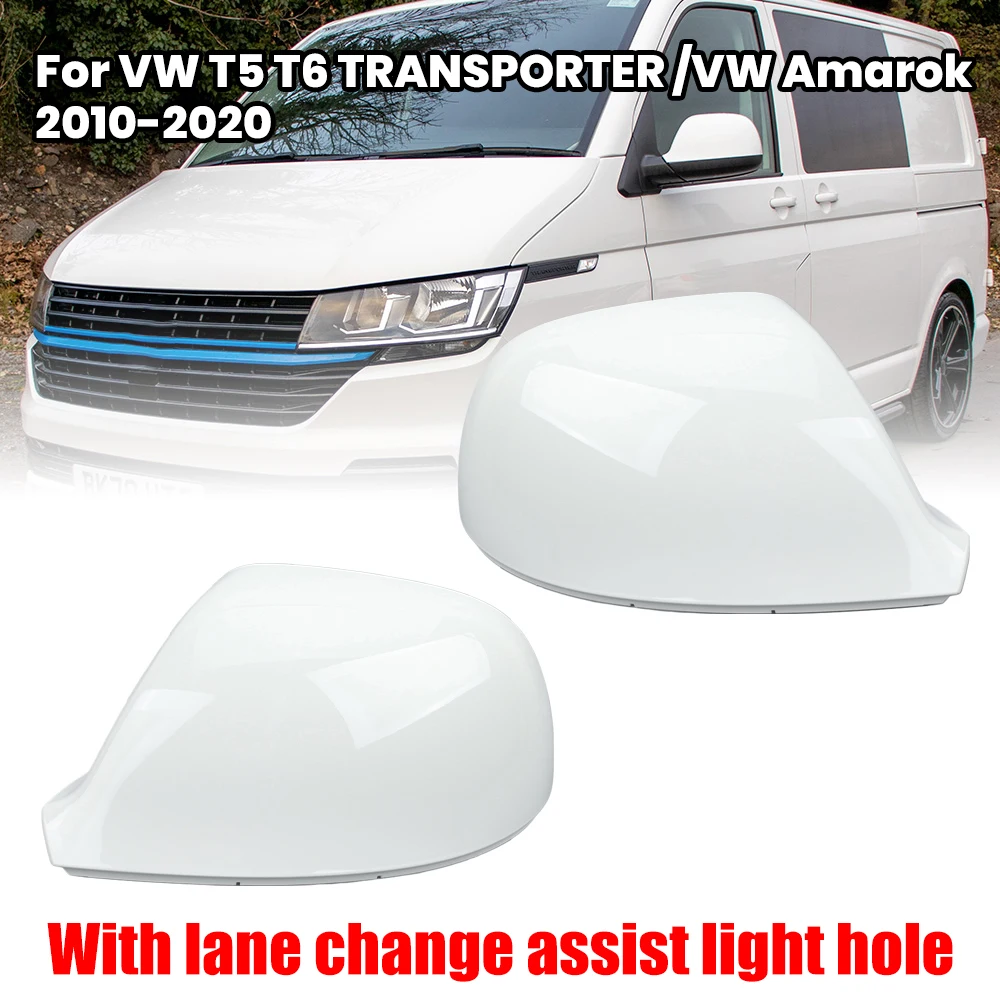 

Крышка бокового зеркала для Volkswagen T5 T6 TRANSPORTER Amarok 2010-2020, белая с половым отверстием для изменения движения, автомобильные аксессуары