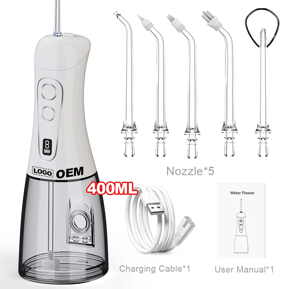 STLF OEM 400ml Cordless Multi Portable Professional Oral Irrigator Teeth Cleaning Waterflosser Electric Floss Water Floss
