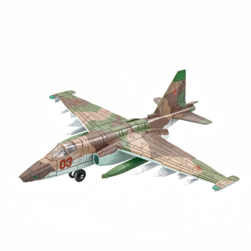 

1:72 scale airplane model, SU-25 fighter jet ornament, suitable as a holiday gift for military enthusiasts and collectors