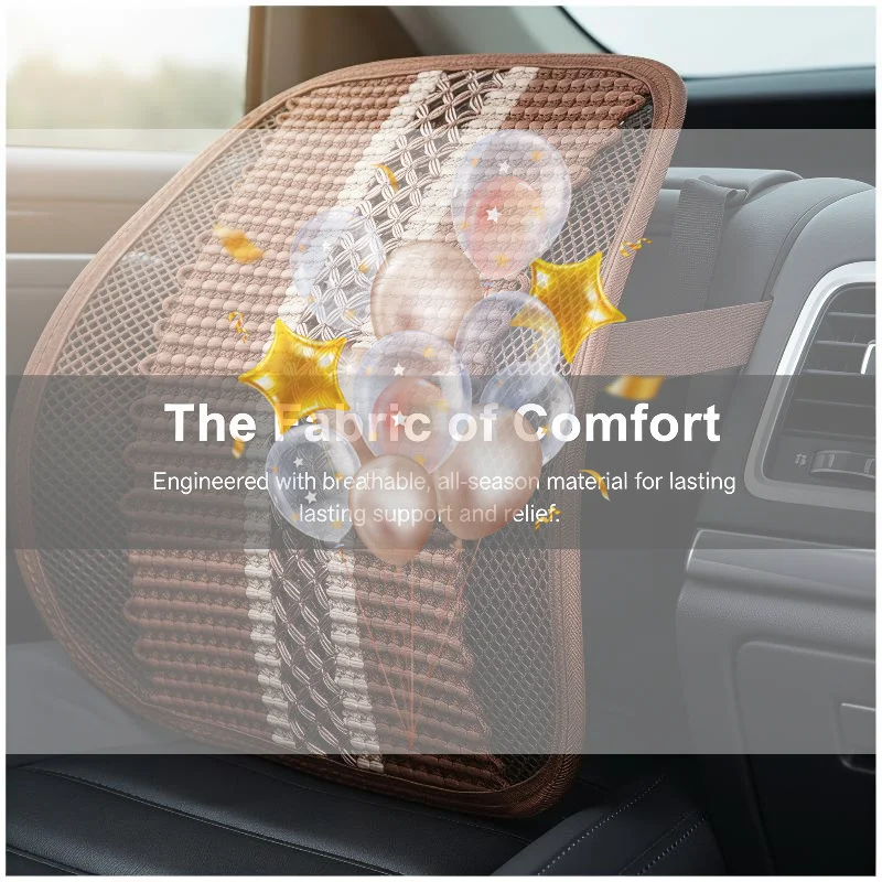 Car Lumbar Support Cushion Breathable Mesh Ergonomic Back Pad for Office Chair Home Desk Posture Correction