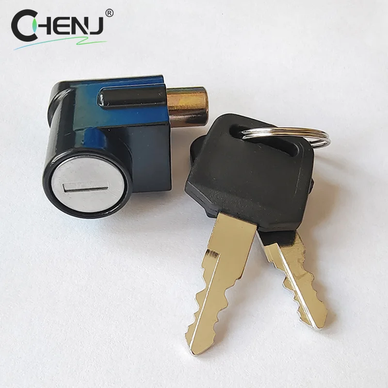 1 Pcs Electric Bicycle E-bike Electric Battery Box Lock Front Lock Big Head Lock Electric Vehicle Anti-theft Lock Battery Lock