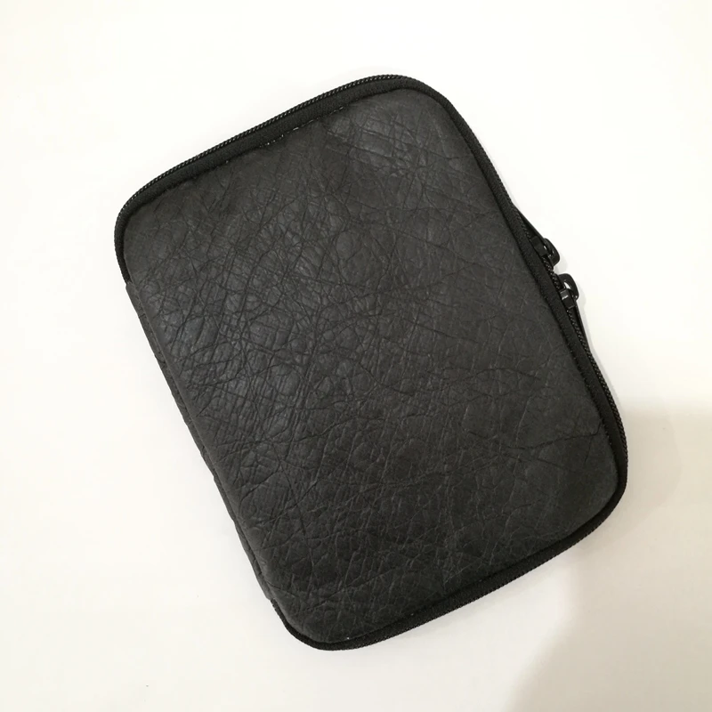 Bolsa de bolígrafo de papel DuPont de Color sólido hecha a mano, bolsa de almacenamiento de bolígrafo de tela, cinco bolsas de bolígrafo, cremallera