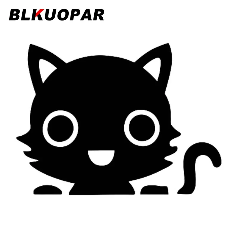 

BLKUOPAR Cute Cat Silhouette Car Stickers Sunscreen Decals Motorcycle Helmet Windshield Anime Decor Fashionable Car Accessories