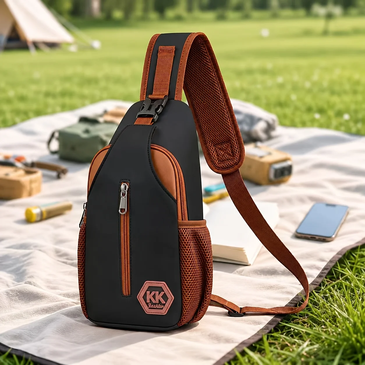 Unisex Crossbody Chest Bag, Korean-Style Casual Crossbody Backpack, Durable Shoulder Bag, Suitable for Outdoor Activities, Travel, and Daily Use