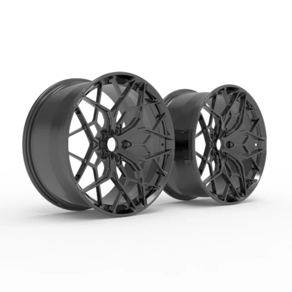 

New Design Custom Luxury Bright Black Car Rim Monoblock Multi Spoke Wheel VIA JWL Forged Wheels